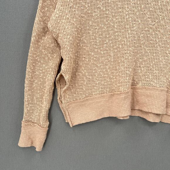 FREE PEOPLE Tommy Turtleneck Sweater Womens XS Peach Long Sleeve Nubby Knit NEW - Picture 8 of 16